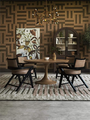 Pierre Dining Chair w/ Upholstered Back-Blue Hand Home