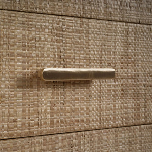 Bramble Pierre Mid Century Buffet Wrapped In Raw Raffia W/ Straw Wash Legs-Bramble-Blue Hand Home