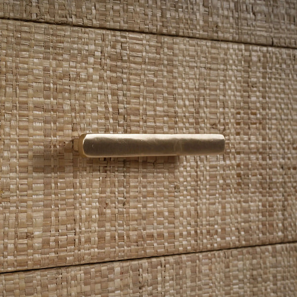 Bramble Pierre Mid Century Buffet Wrapped In Raw Raffia W/ Straw Wash Legs-Bramble-Blue Hand Home