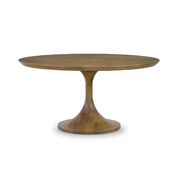 Bramble Pierre Round Dining Table 60'' In Antique French Oak-Bramble-Blue Hand Home