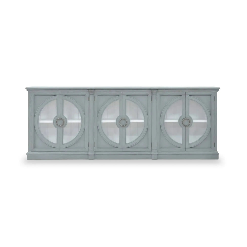 Bramble Pimlico 6 Door Sideboard In Grey Charleston W/ True White Interior-Bramble-Blue Hand Home