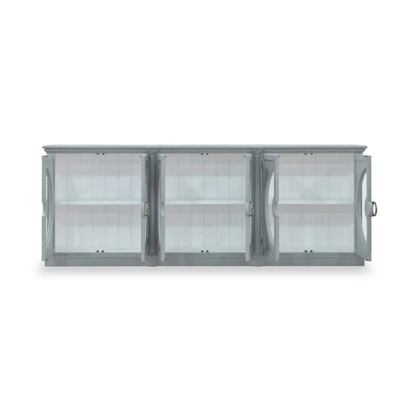 Bramble Pimlico 6 Door Sideboard In Grey Charleston W/ True White Interior-Bramble-Blue Hand Home