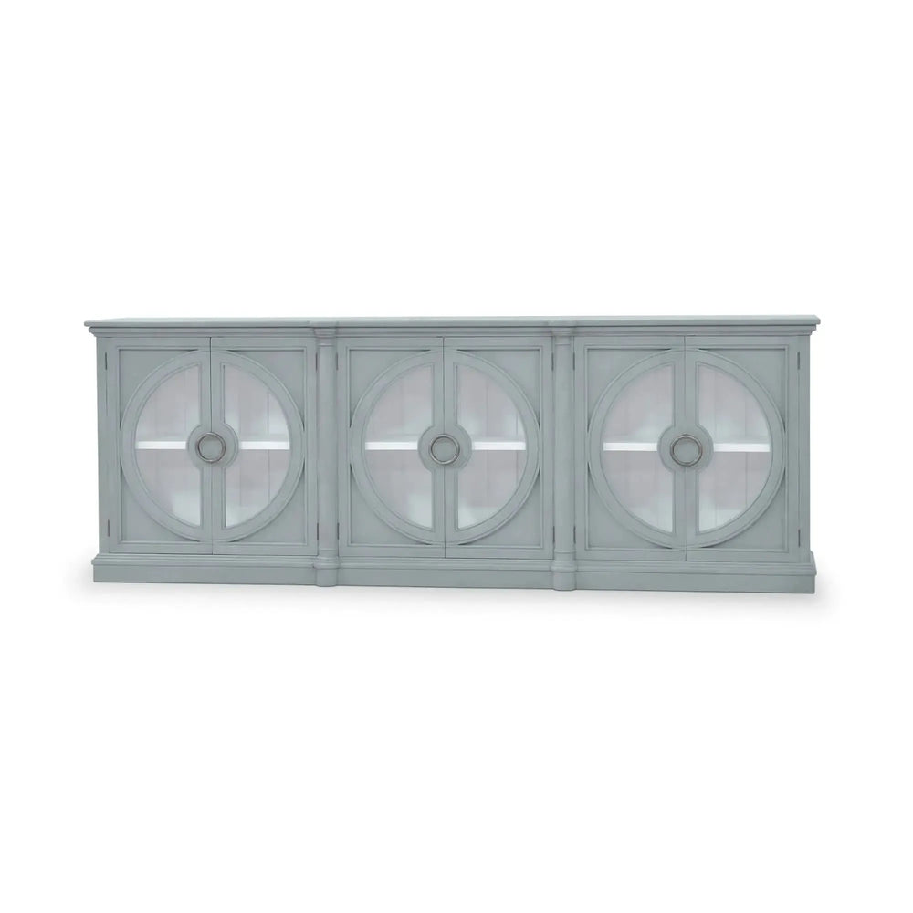 Bramble Pimlico 6 Door Sideboard In Grey Charleston W/ True White Interior-Bramble-Blue Hand Home