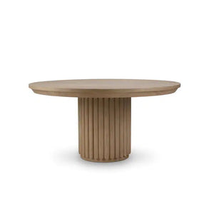 Bramble Portobello 60" Round Dining Table In Sandbar-Bramble-Blue Hand Home