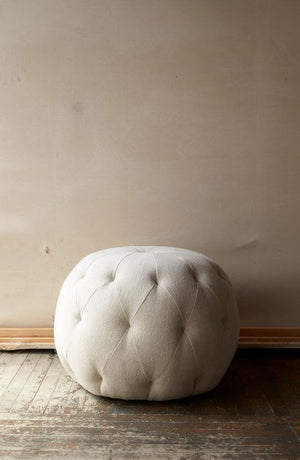 Cisco Home Pouf Round Ottoman - See All Sizes-Blue Hand Home
