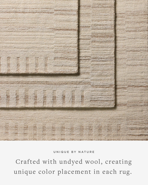 Magnolia Home by Joanna Gaines x Loloi Rae Rug - Natural / Oatmeal-Blue Hand Home