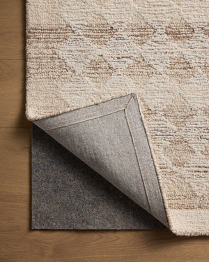 Magnolia Home by Joanna Gaines x Loloi Rae Rug - Natural / Ivory-Blue Hand Home