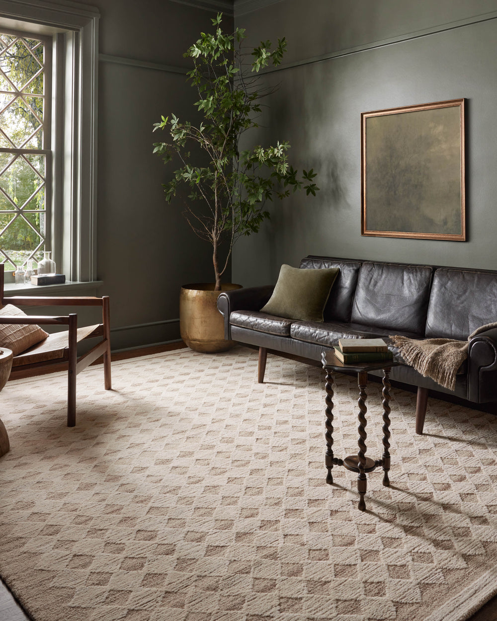 Magnolia Home by Joanna Gaines x Loloi Rae Rug - Natural / Ivory-Blue Hand Home