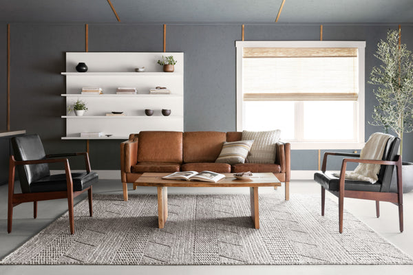 Magnolia Home by Joanna Gaines x Loloi Rowan Rug - Ash-Blue Hand Home