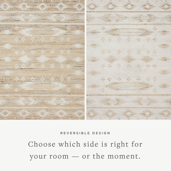 Angela Rose x Loloi Rivers Rugs - Natural / Ivory-Blue Hand Home