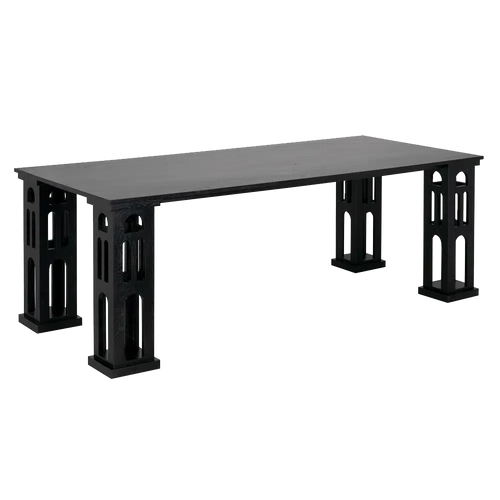 Dolly Dining Table, RO, Black - 84x40x30-Blue Hand Home