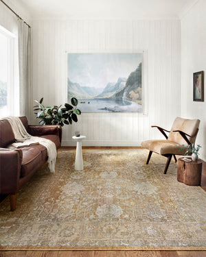 Chris Loves Julia x Loloi Rosemarie Rugs - Gold / Sand-Blue Hand Home