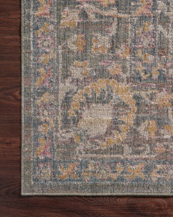 Chris Loves Julia x Loloi Rosemarie Rugs - Stone / Multi-Blue Hand Home