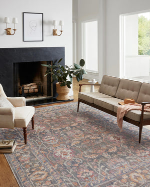 Chris Loves Julia x Loloi Rosemarie Rugs - Stone / Multi-Blue Hand Home