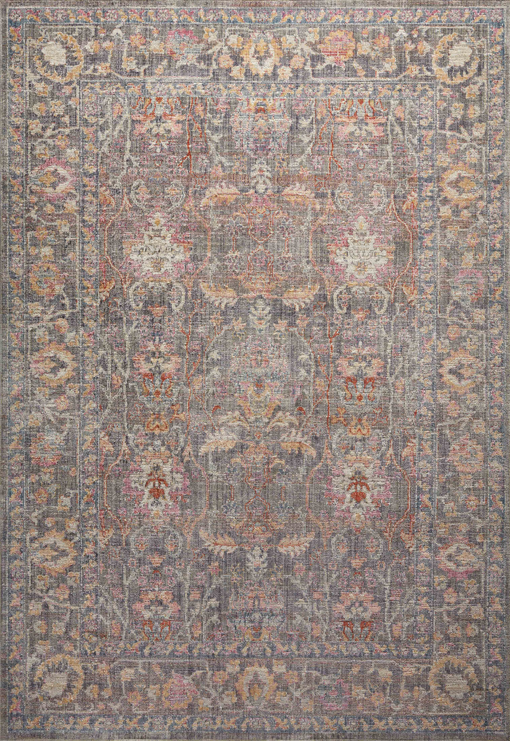 Chris Loves Julia x Loloi Rosemarie Rugs - Stone / Multi-Blue Hand Home