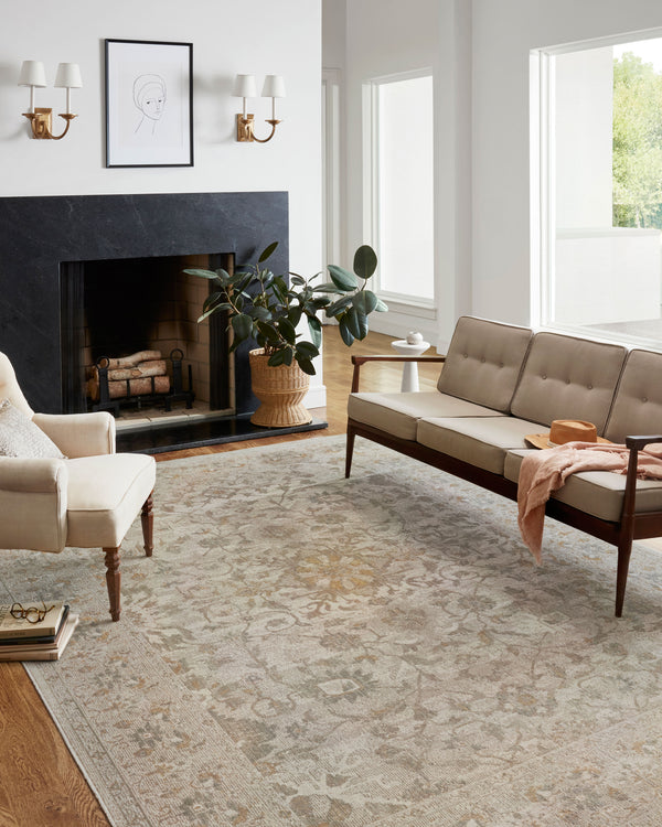 Chris Loves Julia x Loloi Rosemarie Rugs - Ivory / Natural-Blue Hand Home