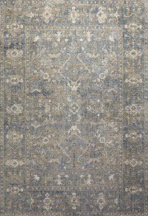 Chris Loves Julia x Loloi Rosemarie Rugs - Sand / Lagoon-Blue Hand Home