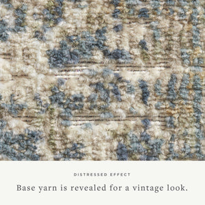 Chris Loves Julia x Loloi Rosemarie Rugs - Sand / Lagoon-Blue Hand Home