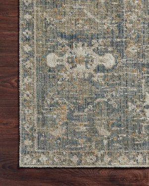 Chris Loves Julia x Loloi Rosemarie Rugs - Sand / Lagoon-Blue Hand Home