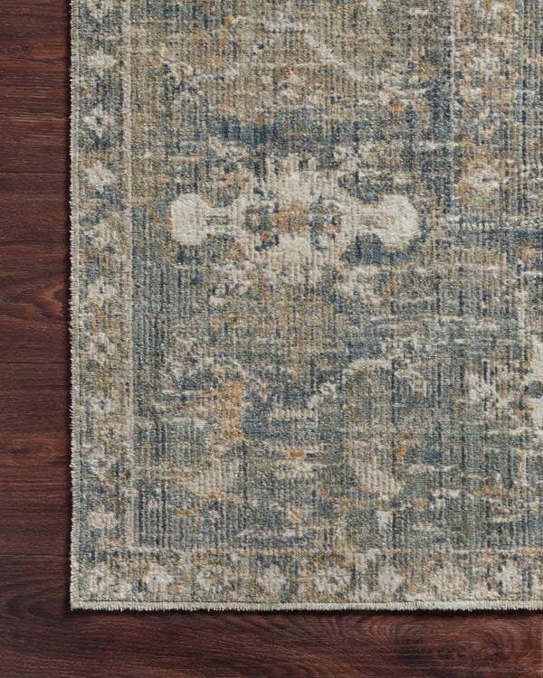 Chris Loves Julia x Loloi Rosemarie Rugs - Sand / Lagoon-Blue Hand Home