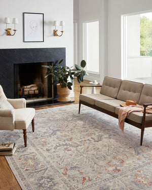 Chris Loves Julia x Loloi Rosemarie Rugs - Oatmeal / Lavender-Blue Hand Home