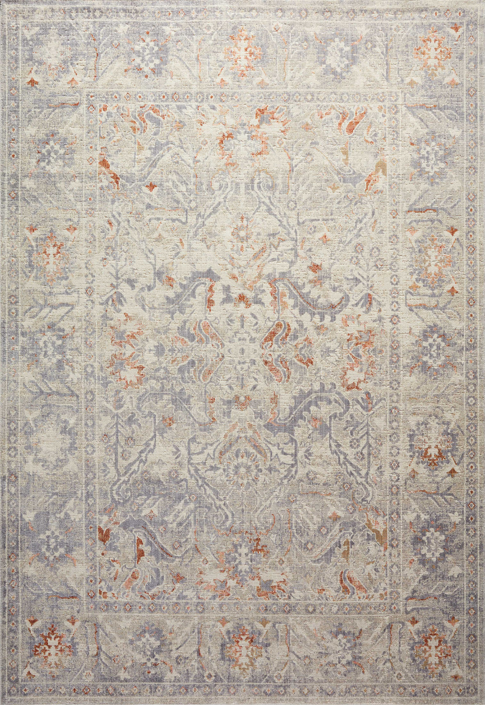 Chris Loves Julia x Loloi Rosemarie Rugs - Oatmeal / Lavender-Blue Hand Home
