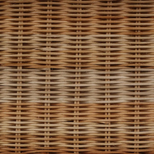 Bramble Rabana Rattan Chair In Natural Rattan Chair W/ Whisper Word Fabric Cushion-Bramble-Blue Hand Home