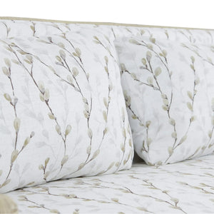 Bramble Rabana Rattan Loveseat in Natural Rattan w/ Whisper Word Fabric Cushion-Bramble-Blue Hand Home