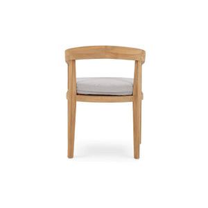 Bramble Raleigh Dining Chair W/ Seat Cushion - Outdoor Teak-Bramble-Blue Hand Home