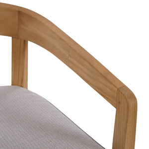 Bramble Raleigh Dining Chair W/ Seat Cushion - Outdoor Teak-Bramble-Blue Hand Home