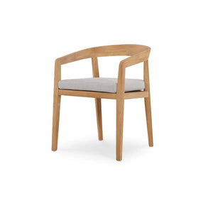 Bramble Raleigh Dining Chair W/ Seat Cushion - Outdoor Teak-Bramble-Blue Hand Home