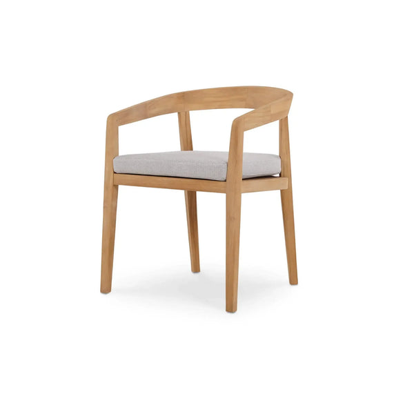 Bramble Raleigh Dining Chair W/ Seat Cushion - Outdoor Teak-Bramble-Blue Hand Home