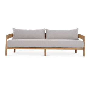 Bramble Raleigh Teak 3 Seater W/ Seat & Back Cushions - Outdoor Teak-Bramble-Blue Hand Home