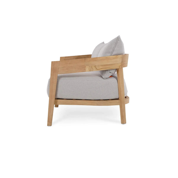 Bramble Raleigh Teak 3 Seater W/ Seat & Back Cushions - Outdoor Teak-Bramble-Blue Hand Home