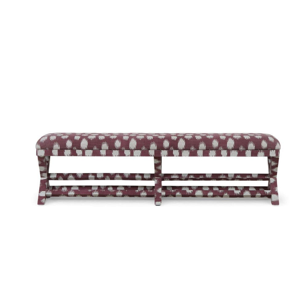 Renoir Upholstered Bench-Blue Hand Home