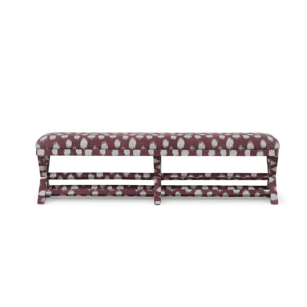 Renoir Upholstered Bench-Blue Hand Home
