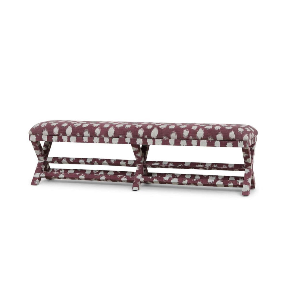 Renoir Upholstered Bench-Blue Hand Home