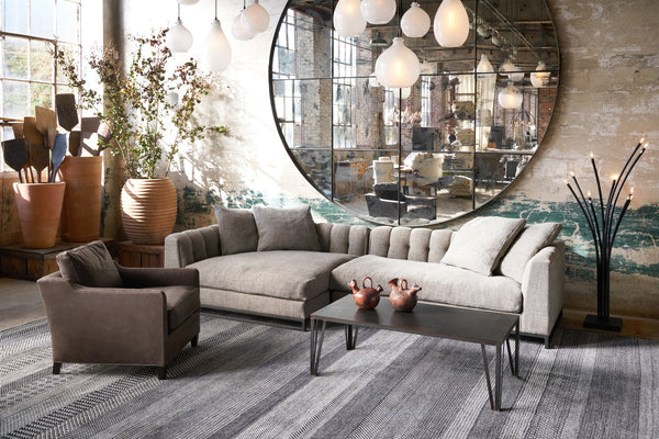 Cisco Brothers Richard 2pc Sectional-Blue Hand Home