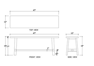 Bramble Rustic Reclaimed Teak Bench-Bramble-Blue Hand Home