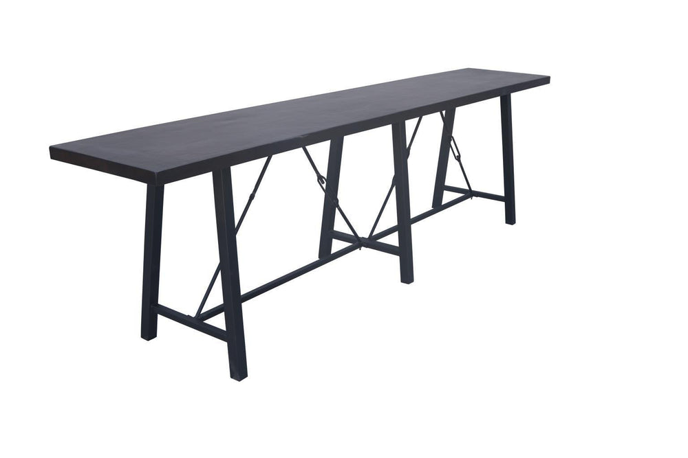 Cam 126" Rect Narrow Counter Table-Blue Hand Home