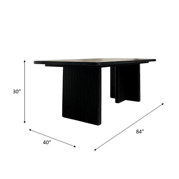 Reed 84" Rect Dining Table-Blue Hand Home