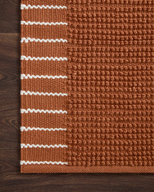 Magnolia Home by Joanna Gaines x Loloi Sadie Rug - Terracotta-Blue Hand Home