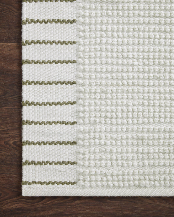 Magnolia Home by Joanna Gaines x Loloi Sadie Rug - White-Blue Hand Home
