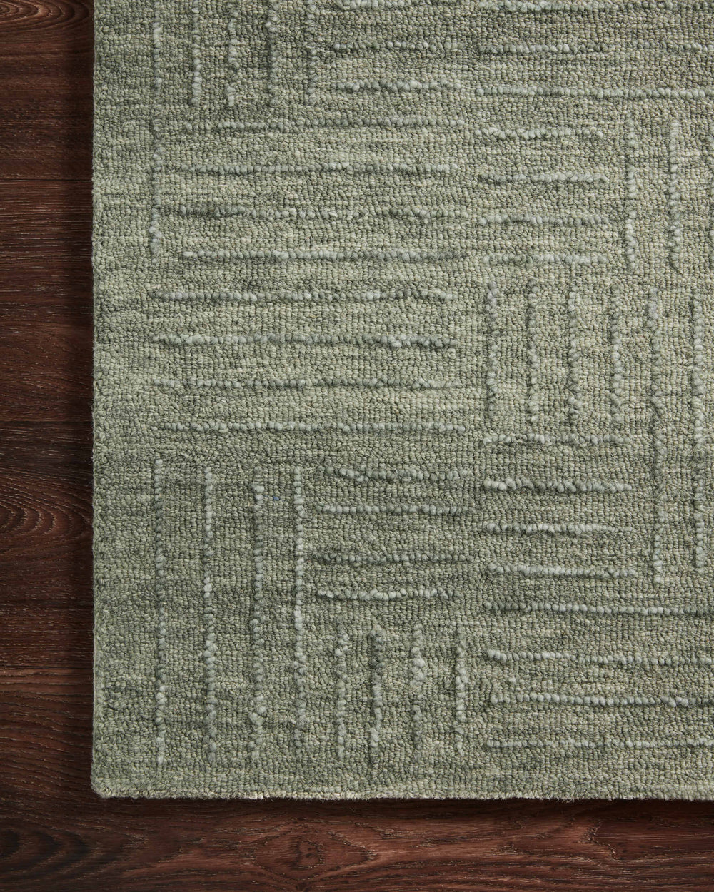 Magnolia Home by Joanna Gaines x Loloi Sarah Rug - Moss-Blue Hand Home