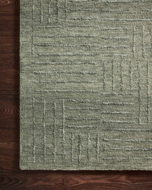 Magnolia Home by Joanna Gaines x Loloi Sarah Rug - Moss-Blue Hand Home