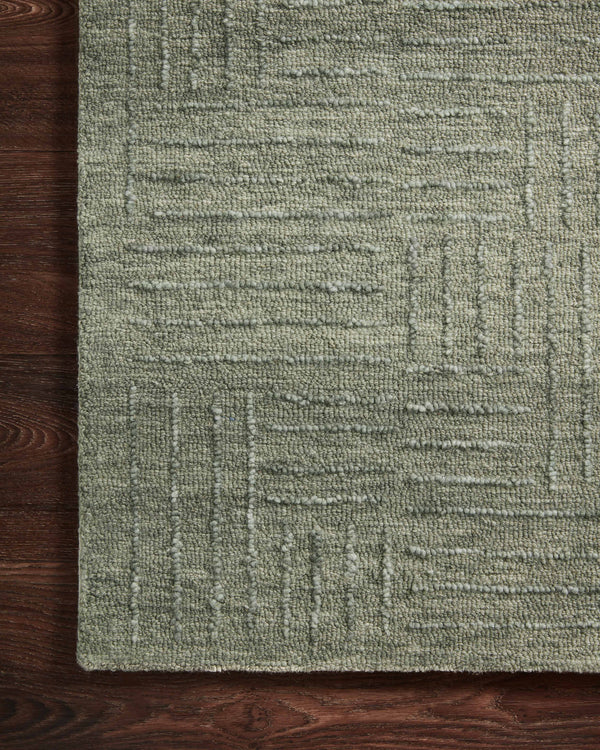 Magnolia Home by Joanna Gaines x Loloi Sarah Rug - Moss-Blue Hand Home