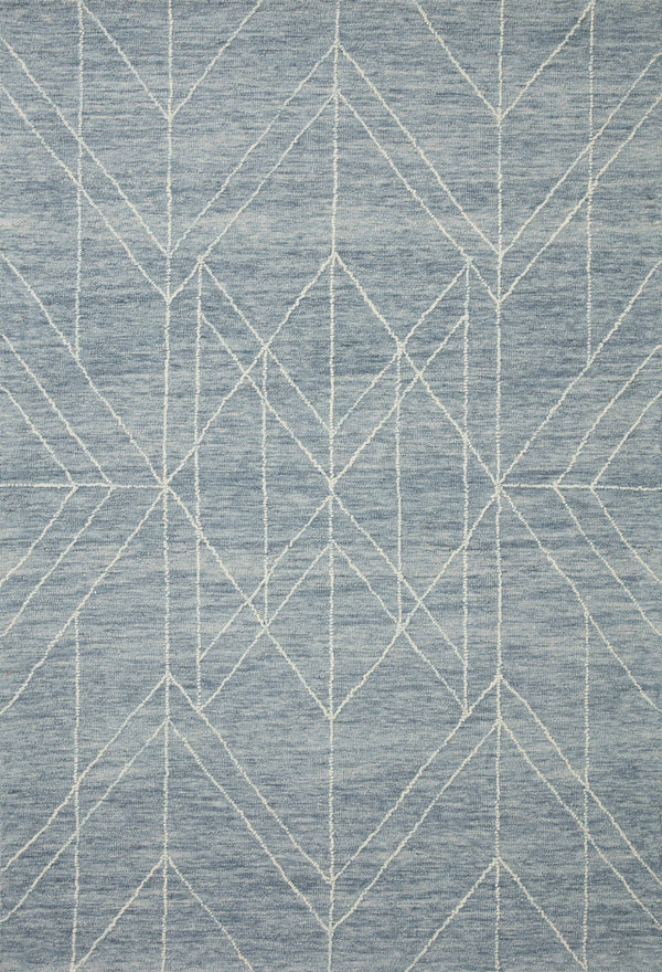 Magnolia Home by Joanna Gaines x Loloi Sarah Rug - Denim-Blue Hand Home