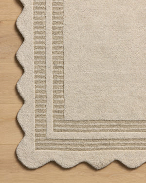 Chris Loves Julia x Loloi Scottie Rugs - Ivory / Grey-Blue Hand Home