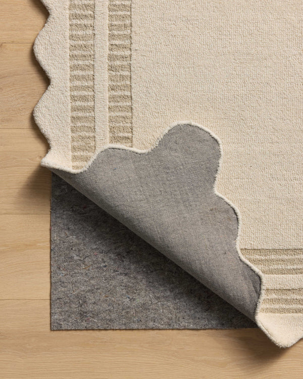 Chris Loves Julia x Loloi Scottie Rugs - Ivory / Grey-Blue Hand Home