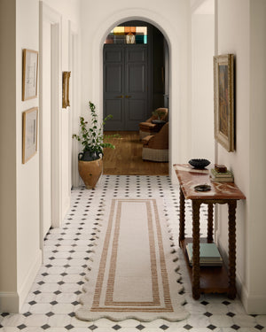 Chris Loves Julia x Loloi Scottie Rugs - Ivory / Rust-Blue Hand Home